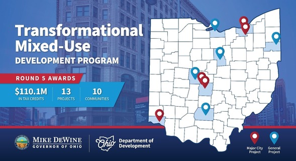 Vista Site Selection Secures Ohio TMUD Tax Credits for Five Clients